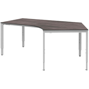 4059484223128 - röhr Imperia höhenverstellbarer Schreibtisch quarzit Bogenform 4-Fuß-Gestell silber 2170 x 1140 cm 4059484223128 - röhr Imperia höhenverstellbarer Schreibtisch quarzit Bogenform 4-Fuß-Gestell silber 2170 x 1140 cm