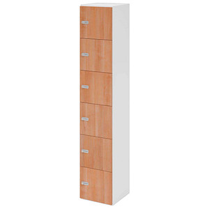 4032062314678 - HAMMERBACHER Schließfachschrank weiß nussbaum V264L6 W N ZS 6 Schließfächer 400 x 420 x 2156 cm 4032062314678 - HAMMERBACHER Schließfachschrank weiß nussbaum V264L6 W N ZS 6 Schließfächer 400 x 420 x 2156 cm