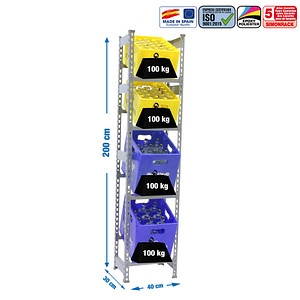 8425437087837 - Getränkekistenregal SIMONBOTTLE 8425437087837 grau 400 x 300 x 2000 cm 8425437087837 Simonrack 8425437087837 - Getränkekistenregal SIMONBOTTLE 8425437087837 grau 400 x 300 x 2000 cm 8425437087837 Simonrack
