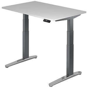 Hammerbacher Sitz-Steh-Schreibtisch VXBHM, elektrisch höhenverstellbar, 129cm (H), 120x80cm (BxT), weiß / graphit 4032062171530 Hammerbacher 3 Stück
