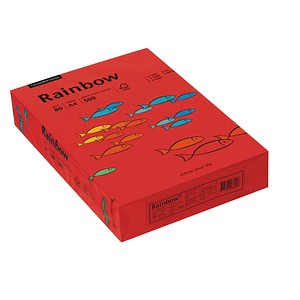 Rainbow Kopierpapier COLOURED PAPER intensivrot DIN A4 80 g/qm 500 Blatt