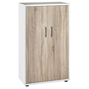 4260637311535 - Aktenschrank Cimal 143725 weiß eiche 2 Fachböden 650 x 340 x 1110 cm