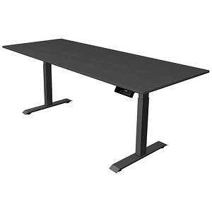 Kerkmann Move 1 stable elektrisch höhenverstellbarer Schreibtisch anthrazit rechteckig, T-Fuß-Gestell grau 200,0 x 80,0 cm