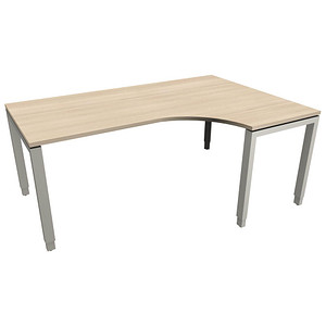 4260672330393 - fm Sidney höhenverstellbarer Schreibtisch akazie C-Form Bügel-Gestell silber 1800 x 800 1200 cm 4260672330393 - fm Sidney höhenverstellbarer Schreibtisch akazie C-Form Bügel-Gestell silber 1800 x 800 1200 cm