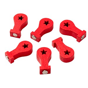 5905481600174 - Standort Magnet rot Holz 11 x 20 cm 5905481600174 6 Stück 5905481600174 - Standort Magnet rot Holz 11 x 20 cm 5905481600174 6 Stück