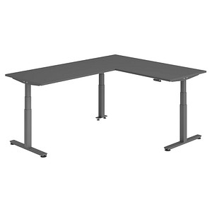 Hammerbacher Sitz-Steh-Schreibtisch VXDSM, elektrisch höhenverstellbar, 127cm (H), 240x180cm (BxT), graphit / graphit 4032062326695 Hammerbac 7 Stück