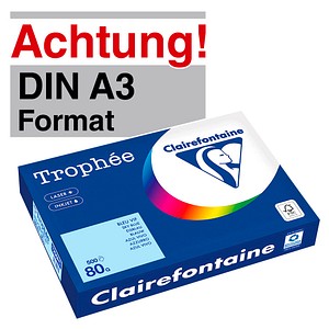 3329680125603 - Kopierpapier Trophee 1256C eisblau pastell A3 80g 3329680125603 500 Stück 3329680125603 - Kopierpapier Trophee 1256C eisblau pastell A3 80g 3329680125603 500 Stück