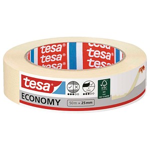 4042448149039 - tesa ECONOMY Kreppband beige 250 mm x 500 m 1 Rolle