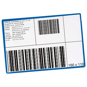 EICHNER Etikettentaschen blau 16,0 x 11,0 cm, 10 St.