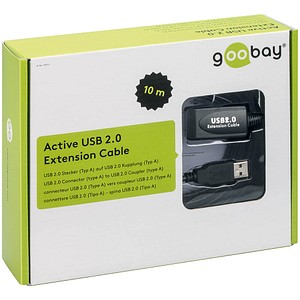 4040849951190 - 95119 - Aktives usb 20 Verlängerungskabel 100 m schwarz (usb - extension repeater cable 10m) - Goobay 4040849951190 - 95119 - Aktives usb 20 Verlängerungskabel 100 m schwarz (usb - extension repeater cable 10m) - Goobay