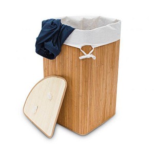 4052025046798 - Eckwäschekorb Bambus faltbare Wäschebox 60 l platzsparend Wäschesack Baumwolle 65 x 495 x 37 cm natur - Relaxdays 4052025046798 - Eckwäschekorb Bambus faltbare Wäschebox 60 l platzsparend Wäschesack Baumwolle 65 x 495 x 37 cm natur - Relaxdays