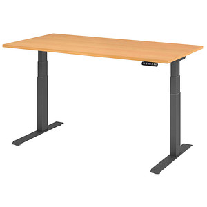4032062185810 - Schreibtisch Basic VXDKB16 6 G höhenverstellbar 64-129cm (H) rechteckig buche graphit 4032062185810 Hammerbacher 4032062185810 - Schreibtisch Basic VXDKB16 6 G höhenverstellbar 64-129cm (H) rechteckig buche graphit 4032062185810 Hammerbacher
