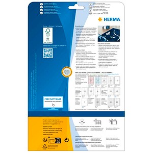 4008705051163 - HERMA Ringetiketten A4 49x10 mm weiß Papier matt blickdicht 1500 St - Weiß - Selbstklebendes Druckeretikett - A4 - Papier - Laser Inkjet - Dauerhaft