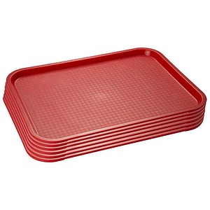APS Tablett rot rechteckig 45,0 x 35,5 cm, 1 St.