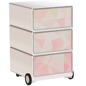 PAPERFLOW easyBox Colour Rollcontainer weiß, bunt 61547 4 Auszüge 39,0 x 43,6 x 64,2 cm