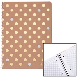 4008110574172 - Collegeblock 50021741 Pure Glam Pure Glam kariert   kariert Rand beidseitig A4 70g braun 80 Blatt 4008110574172 Herlitz