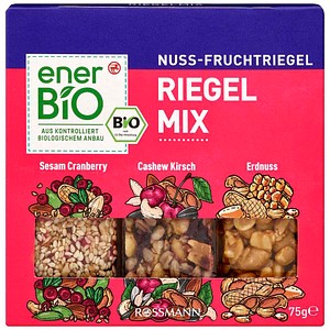 enerBiO Bio Nuss & Frucht Nussriegel 3 Riegel, 3 St.