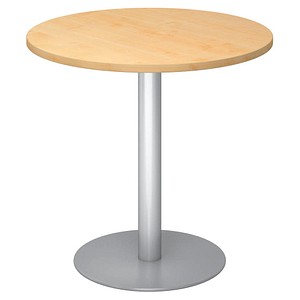 Hammerbacher Besprechungstisch VSTF, 74,5cm (H), 80x80cm (BxT), rund, ahorn / silber 4032062157206 Hammerbacher