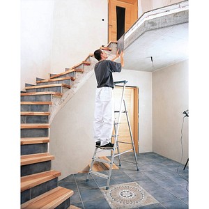 4003866441532 - Genietete Stehleiter eloxiert Scana s 3 Stufen - Zarges