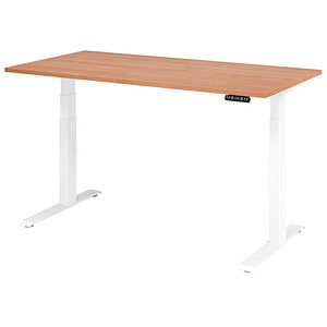 4032062191187 - HAMMERBACHER XDKB16 elektrisch höhenverstellbarer Schreibtisch nussbaum rechteckig C-Fuß-Gestell weiß 1600 x 800 cm 4032062191187 - HAMMERBACHER XDKB16 elektrisch höhenverstellbarer Schreibtisch nussbaum rechteckig C-Fuß-Gestell weiß 1600 x 800 cm