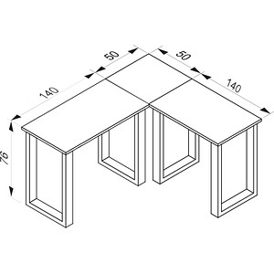 4051814433658 - Holz Schreibtisch Eckschreibtisch schlicht 190x190 L Form links oder rechts Arbeitstisch Platte 50 cm tief Computertisch Büromöbel - Lona U