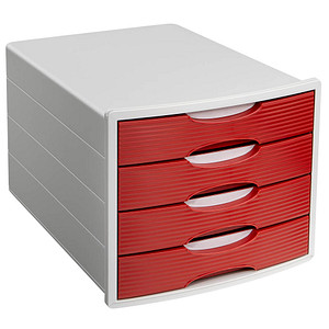 4250073826137 - AKTION Schubladenbox  rot DIN C4 mit 4 Schubladen + GRATIS Lambertz Compliments Gebäck 5000 g