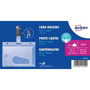 5014702001529 - Kartenhalter 4826 54x85mm 25St 5014702001529 25 Stück 5014702001529 - Kartenhalter 4826 54x85mm 25St 5014702001529 25 Stück