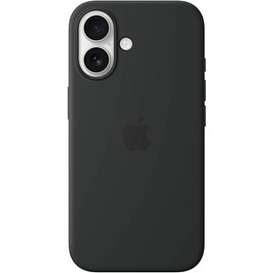 Apple Silikon Case Handy-Cover für Apple iPhone 16 schwarz