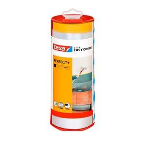 tesa EASY COVER® PERFECT+ L Abdeckfolie mit Abroller transparent 140,0 cm x 33,0 m 1 Rolle