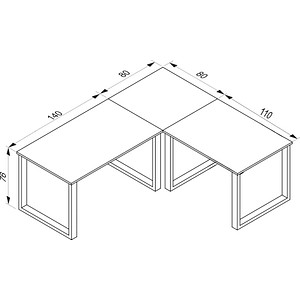 4051814433757 - Holz Schreibtisch Eckschreibtisch schlicht 220x190 L Form links oder rechts Arbeitstisch Platte 80 cm tief Computertisch Büromöbel - Lona U