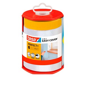 4063565092190 - tesa EASY COVER® PERFECT+ M Abdeckfolie mit Abroller transparent 550 cm x 330 m 1 Rolle
