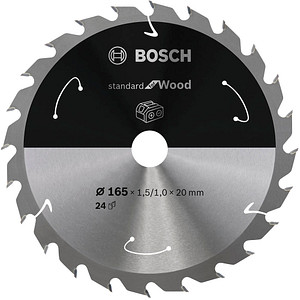 3165140958325 - Sägeblatt Standard for Wood für Akkusägen  Maschinentyp Akku-Tauch- und Handkreissägen Ausführung 165x15 10x20 Z24 2608837685 - Bosch