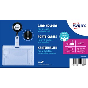 5014702001567 - AVZ 4827 - Ausweishülle 54x90 mm mit Clip für 2 Karten 10 Stück 5014702001567 - AVZ 4827 - Ausweishülle 54x90 mm mit Clip für 2 Karten 10 Stück