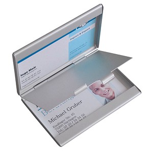 4004360980633 - Visitenkarten-Etui Alu matt silber bis 90x58mm Twin 4004360980633 Sigel 4004360980633 - Visitenkarten-Etui Alu matt silber bis 90x58mm Twin 4004360980633 Sigel