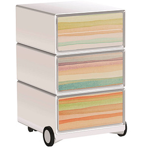 PAPERFLOW easyBox Colour Rollcontainer weiß, bunt 61643 4 Auszüge 39,0 x 43,6 x 64,2 cm