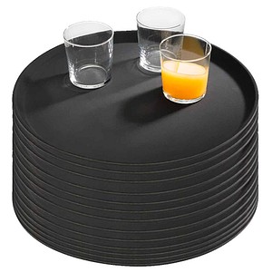 APS Tabletts NOSLIDE schwarz rund Ø 27,5 cm, 12 St.