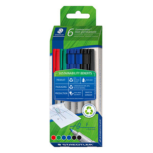 4007817099995 - STAEDTLER Lumocolor non-permanent Folienstifte 06 mm nachfüllbar abwischbar schnell trocknend farbsortiert 6-er Set 4007817099995 - STAEDTLER Lumocolor non-permanent Folienstifte 06 mm nachfüllbar abwischbar schnell trocknend farbsortiert 6-er Set