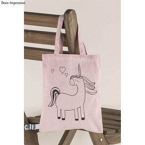 4006166172649 - Stofftasche mit Druck Stoff rosa 53984258