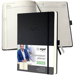 SIGEL Buchkalender Conceptum 2025 schwarz