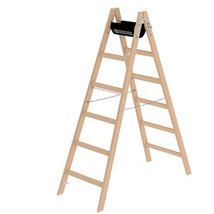 4031405332126 - MUNK Günzburger Steigtechnik Guenzburger Steigtechnik 33212 Holz Stufen-Doppelleiter Arbeitshöhe (max) 3 m Braun 103 kg 4031405332126 - MUNK Günzburger Steigtechnik Guenzburger Steigtechnik 33212 Holz Stufen-Doppelleiter Arbeitshöhe (max) 3 m Braun 103 kg