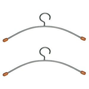 4007735028152 - Kleiderbügel Metall silberfarben in edler Ausführung mit Holzenden 2 Stück 4007735028152 - Kleiderbügel Metall silberfarben in edler Ausführung mit Holzenden 2 Stück