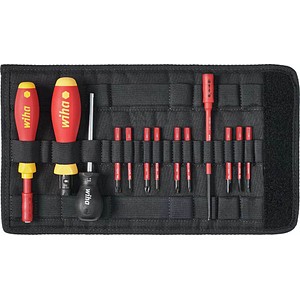 4010995406745 - Drehmoment Schlüssel Schraubendreher Set TorqueVario-S electric (40674) gemischt 14tlg 08-50 Nm inkl Falttasche SchlitzKreuzPlusMinus