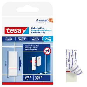 4042448340368 - - Klebestreifen für Fliesen und Metall 9 Stück Traglast 2 kg Haken Ösen & Nieten