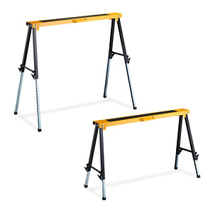 4052025260774 - Klappbock 2er Set faltbarer Gerüstbock bis 100kg Griff 12-fach höhenverstellbar 64-915cm schwarz-orange - Relaxdays 4052025260774 - Klappbock 2er Set faltbarer Gerüstbock bis 100kg Griff 12-fach höhenverstellbar 64-915cm schwarz-orange - Relaxdays