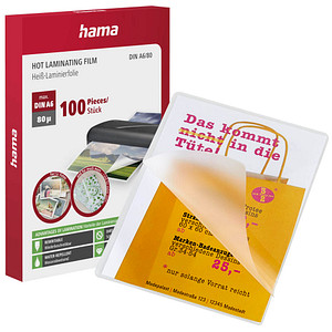 4007249505705 - Laminierfolien glänzend für A6 80 micron 4007249505705 hama 00050570 100 Stück