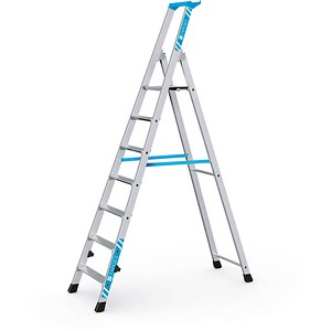 4003866424573 - Stehleiter einseitig Nova S silber 7 Stufen H 2260 cm