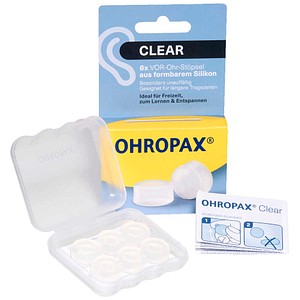 OHROPAX® Silicon CLEAR Ohrstöpsel 23 dB Silikon, 6 St.
