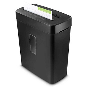 hama Prime M50CD-B Aktenvernichter mit Partikelschnitt P-5, 2 x 12 mm, bis 5 Blatt, schwarz
