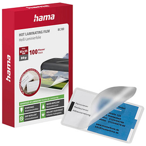 4007249505712 - Laminierfolien glänzend für Visitenkartenformat 80 micron 4007249505712 hama 00050571 100 Stück