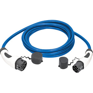 as-Schwabe MODE 3 Ladekabel für Elektroautos Typ 2 auf Typ 2 blau 230 V, 32 A, 22,0 KW, 5,0 m